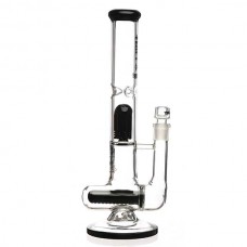 Medium Black on Black Inline to 10 ARMS Perc & 14mm Drain Bowl