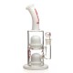 Medium Double Showerhead Perc Bent Neck Bubbler with 18mm Drain Bowl