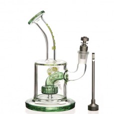 Micro Showerhead Green Label Bubbler with 14mm Male Titanium Nail