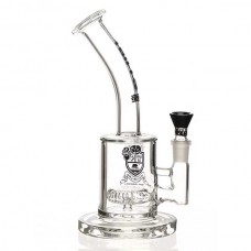 Micro Showerhead Clear Label Bubbler with 14mm Martini Bowl
