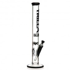 Tall Black on Black Straight Label with Ice Catcher & 14mm Drain Bowl