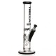 Medium Black on Black Straight Label with Ice Catcher & 14mm Drain Bowl