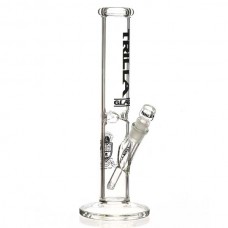 Medium Straight Clear Black Label with Ice Catcher & 14mm Drain Bowl