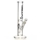 Medium Straight Clear Black Label with Ice Catcher & 14mm Drain Bowl