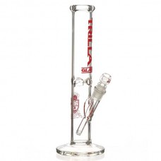 Medium Straight Clear Red Label with Ice Catcher & 14mm Drain Bowl